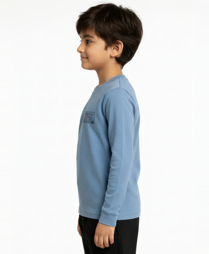 Xplr Tech Grey Boys Longs Sleeves Tshirt - Grey