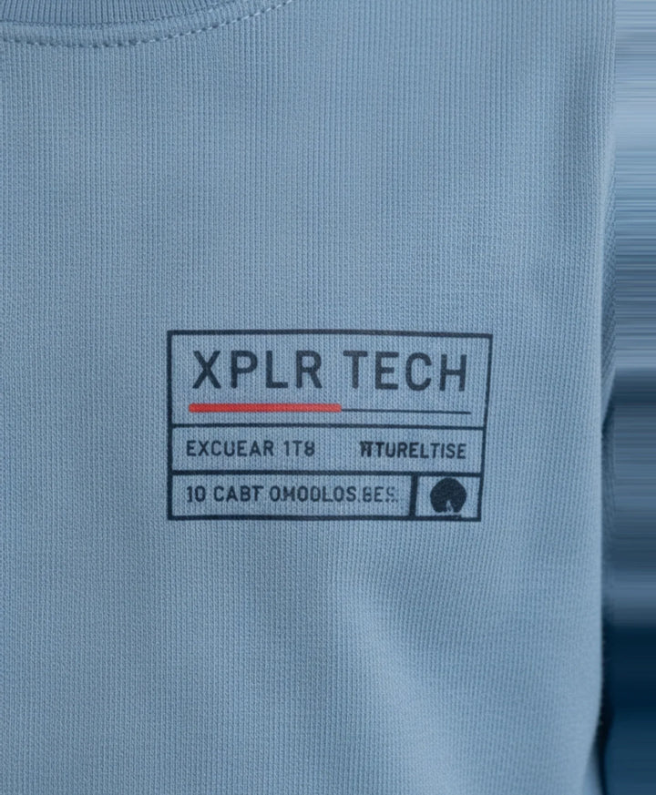 Xplr Tech Grey Boys Longs Sleeves Tshirt - Grey