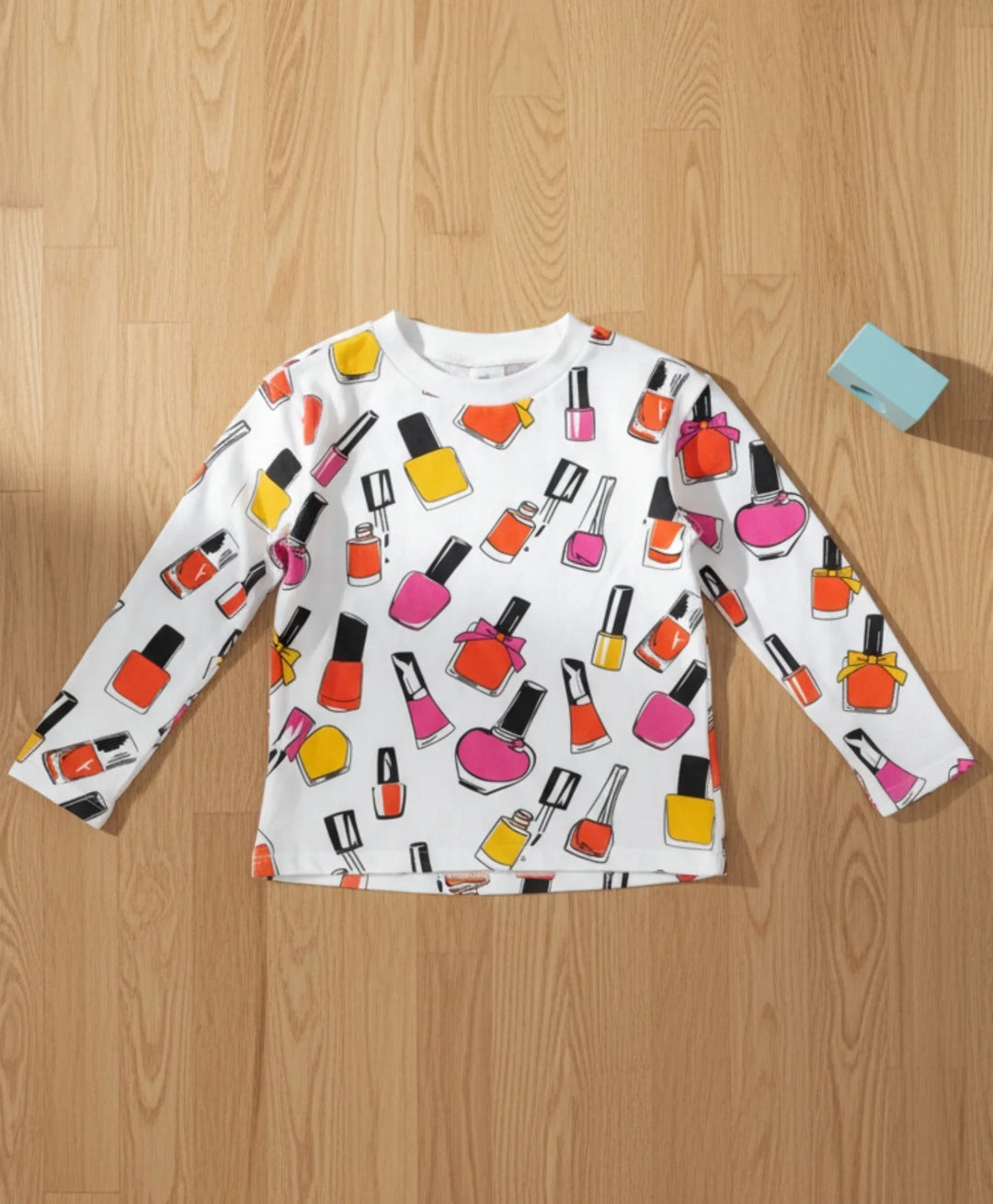 Nail Paint Long Sleeves T-Shirt - White
