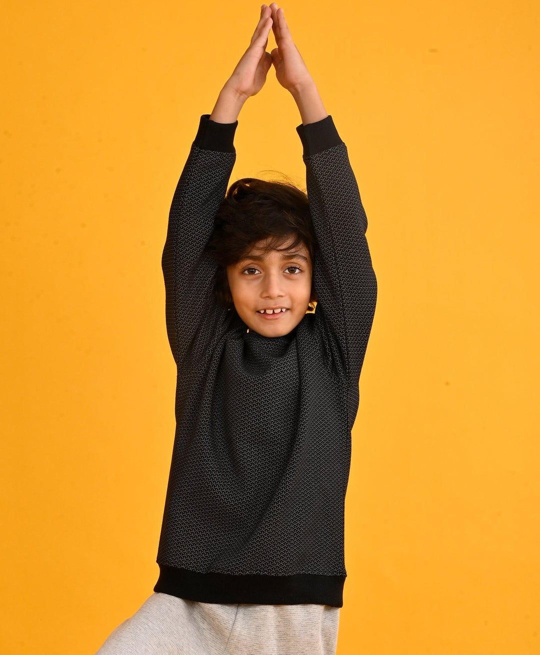 DRONE PRINT BLACK BOYS SWEATSHIRT-BLACK - Anthrilo 