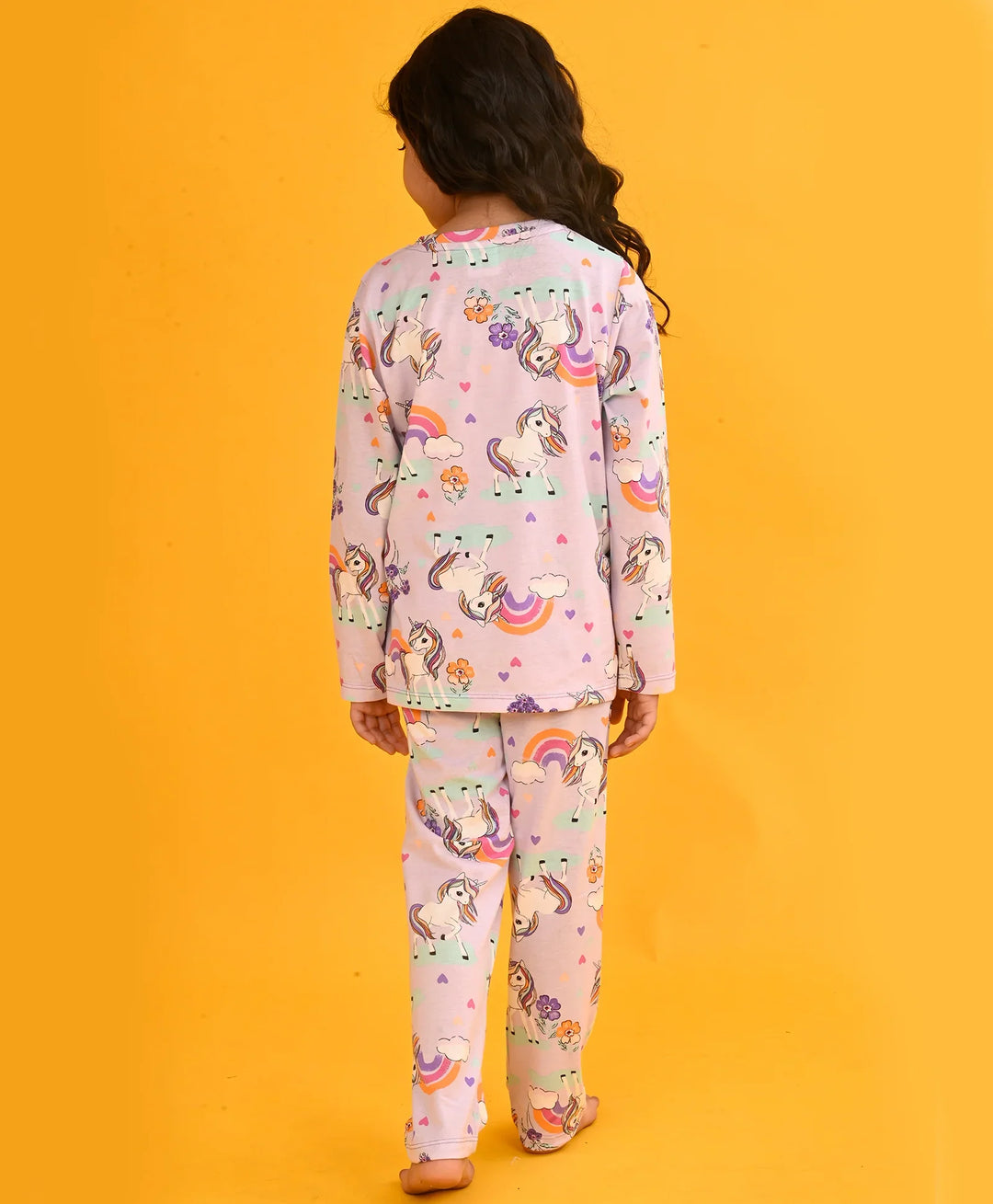 PURPLE UNICORN LONG SLEEVES PYJAMA SET - PURPLE - Anthrilo 