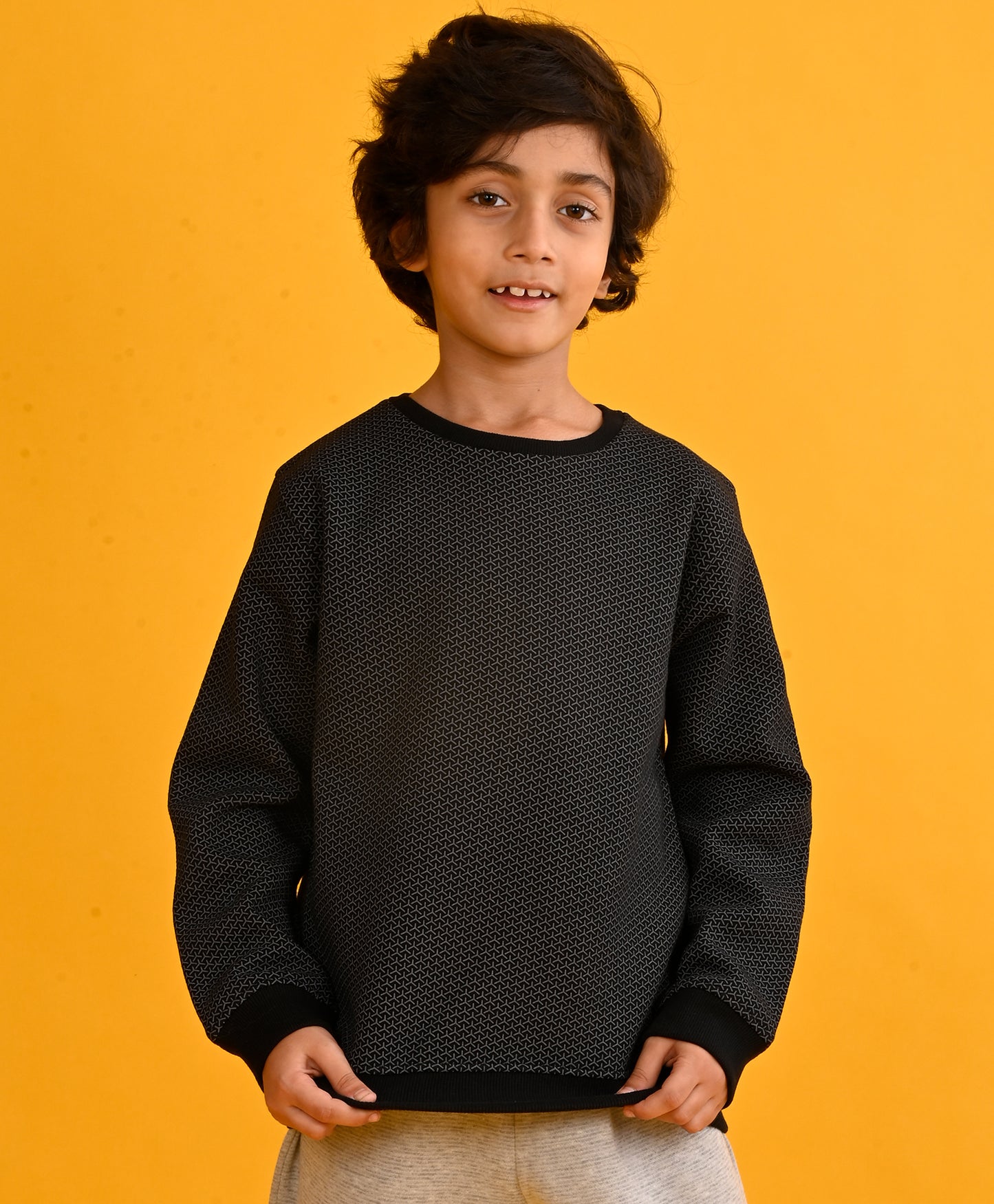 DARK OLIVE  ZEBRA BOYS FLEECE SWEATSHIRT