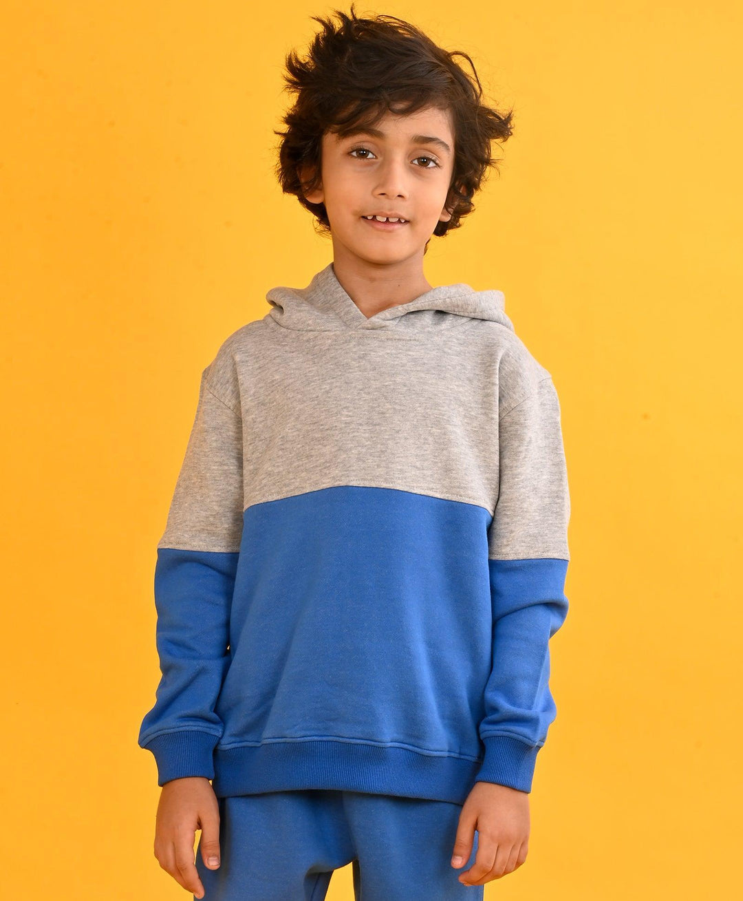 ROYAL GREY CUT N SEW BOYS HOODIE-ROYAL/GREY