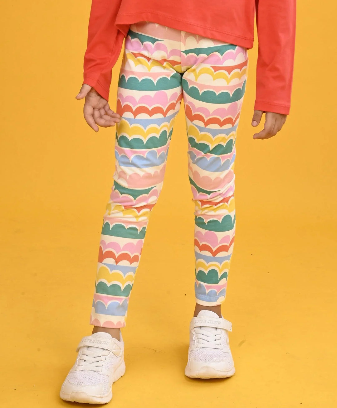 RAINBOW CLOUD GIRLS LEGGING - PINK - Anthrilo 