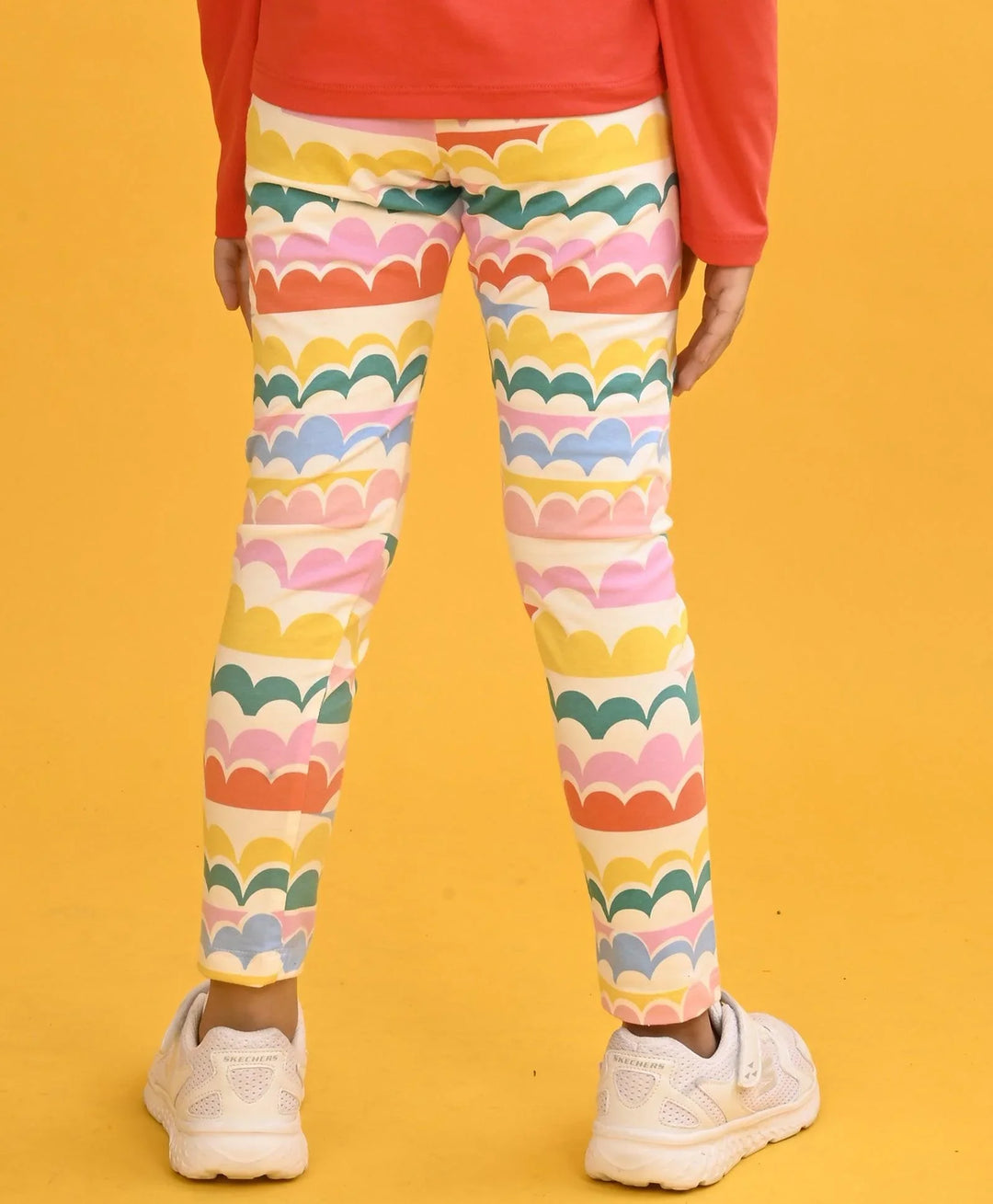 RAINBOW CLOUD GIRLS LEGGING - PINK - Anthrilo 