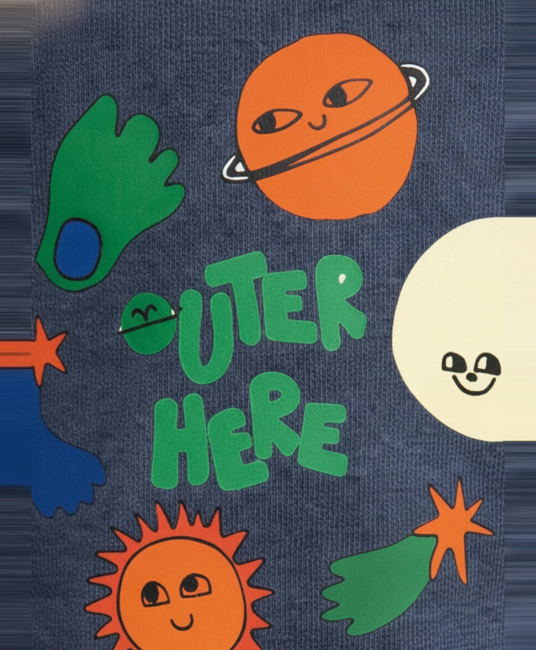 Outer Space Blue Boys Short Sleeve T-Shirt- Blue