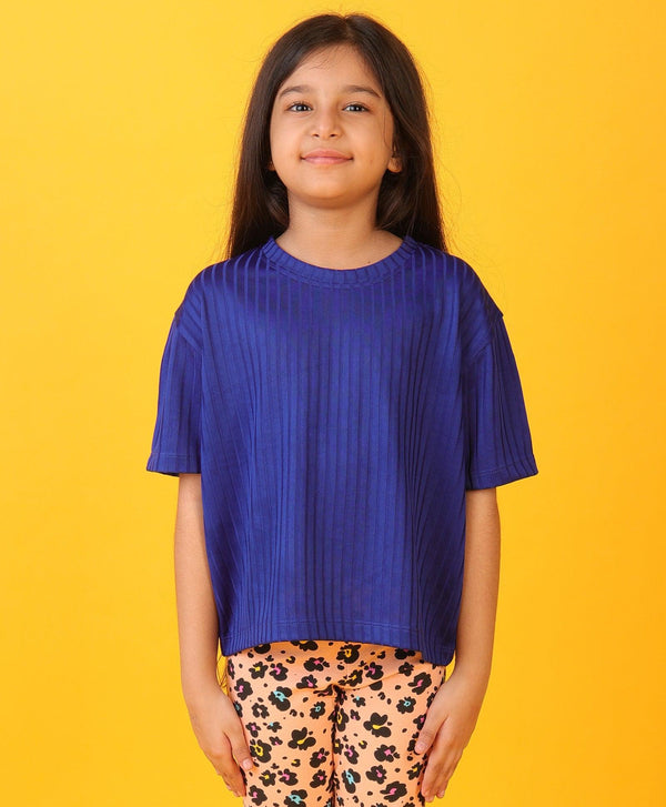 ROYAL POLY SUMMER GIRLS SHORT SLEEVE T-SHIRT - ROYAL