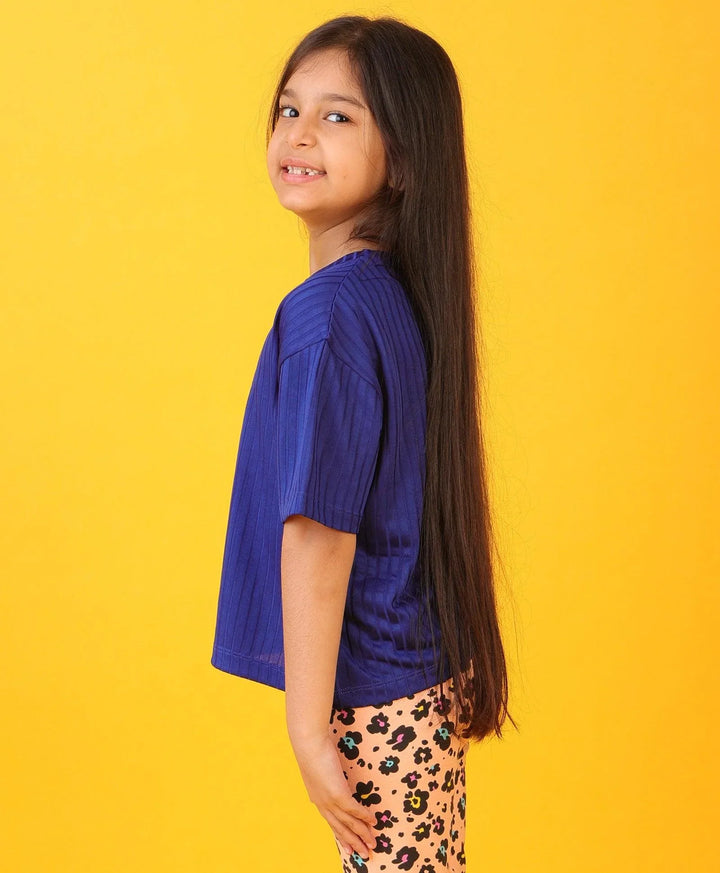 ROYAL POLY SUMMER GIRLS SHORT SLEEVE T-SHIRT - ROYAL - Anthrilo 