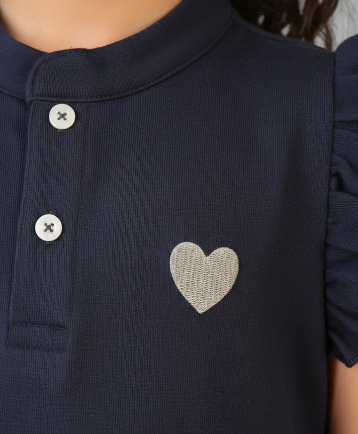 NAVY SILVER HEART SUMMER DRESS - NAVY - Anthrilo 