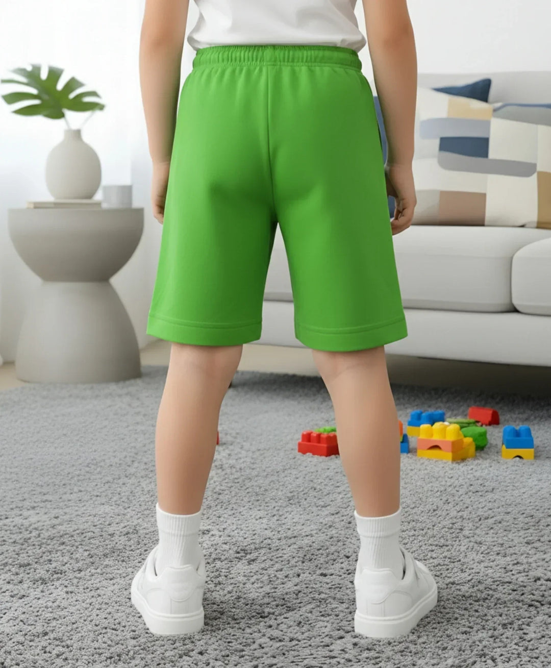GREEN BOYS SHORTS - Anthrilo 