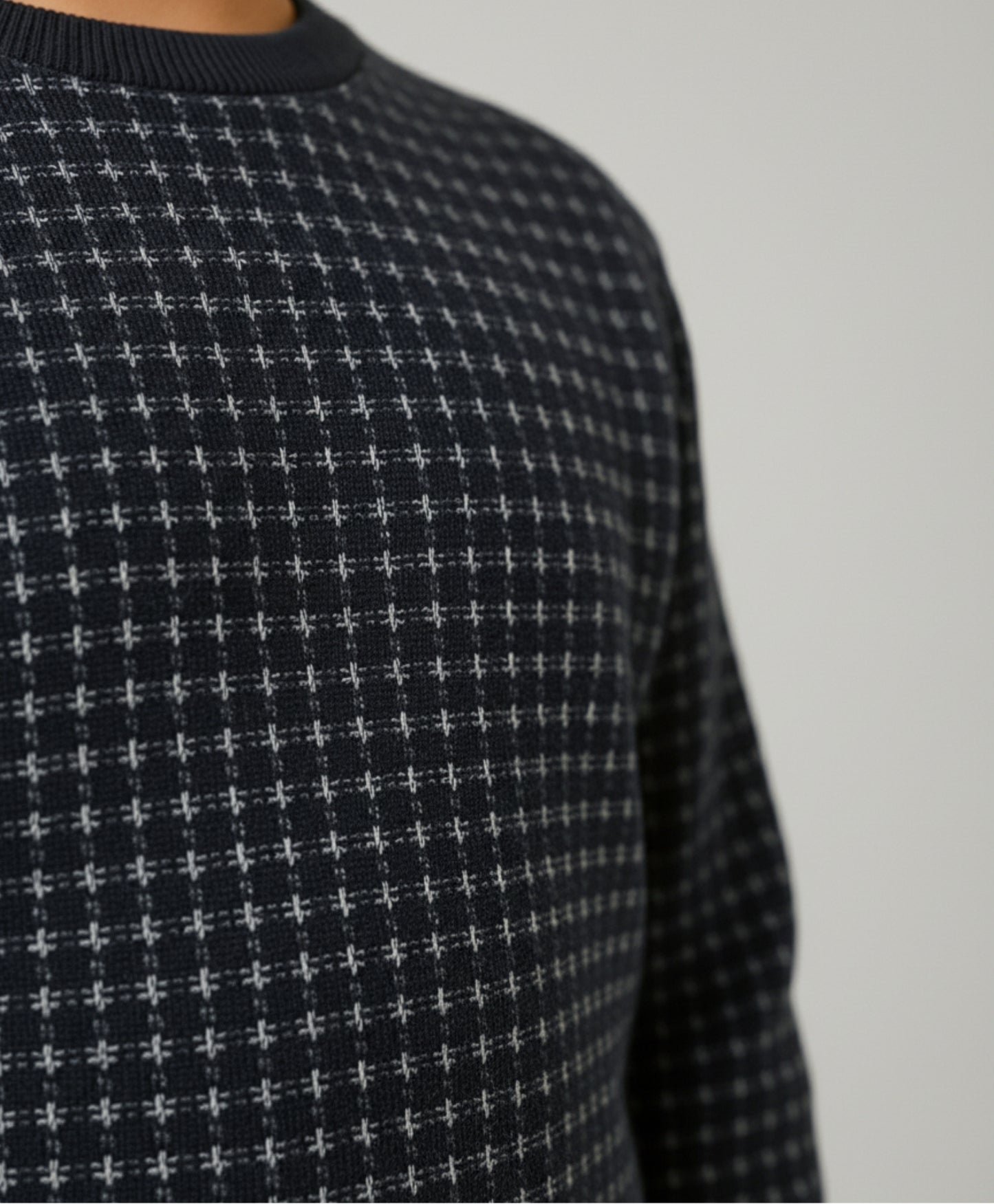 NAVY QUILTED BOYS SWEATSHIRT - NAVY