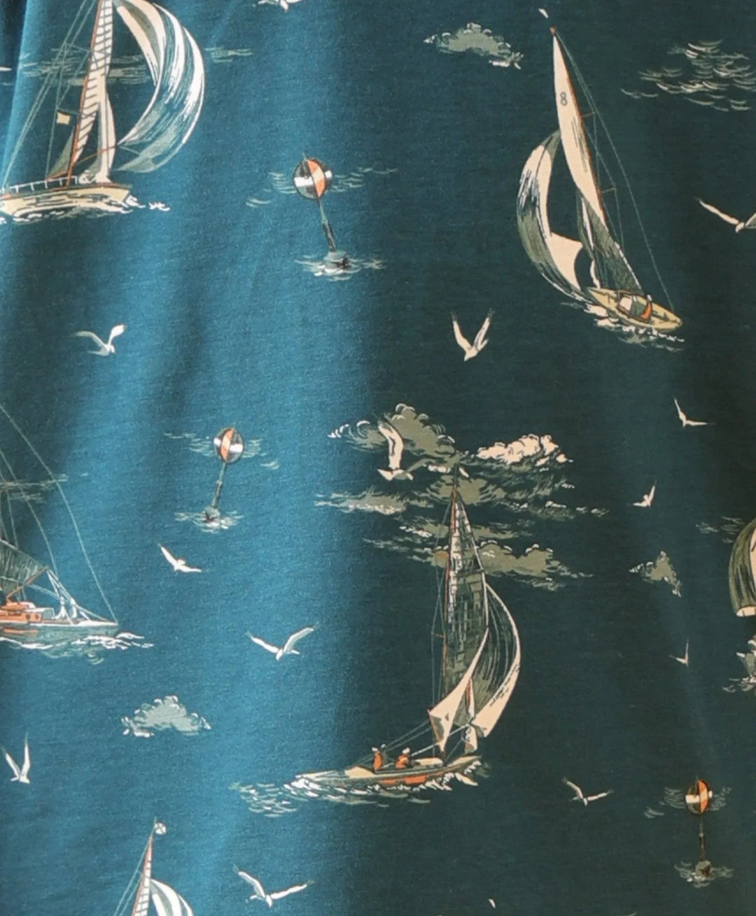 SAIL AWAY BLUE SUMMER SHORT SLEEVES T-SHIRT - BLUE - Anthrilo 