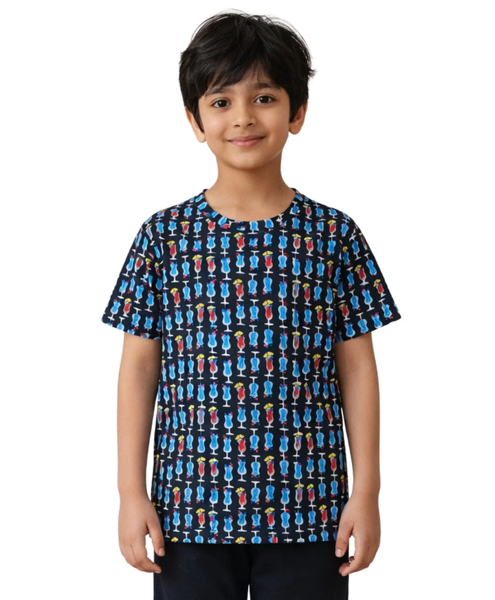 Tropical Drinks Short Sleeve T-Shirt - Black