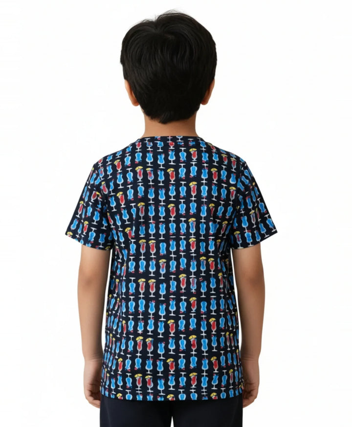 Tropical Drinks Short Sleeve T-Shirt - Black