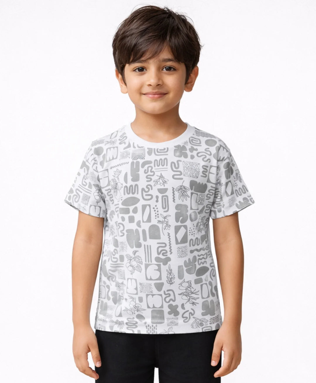 WAVES WHITE SHORT SLEEVE BOYS T-SHIRT WHITE