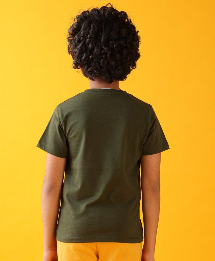 BEACH COAST OLIVE BOYS SHORT SLEEVE T-SHIRT - OLIVE - Anthrilo 
