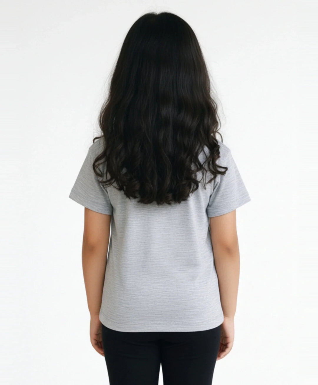 Silver Heart Grey Summer Short Sleeves Girls T-Shirt - Grey