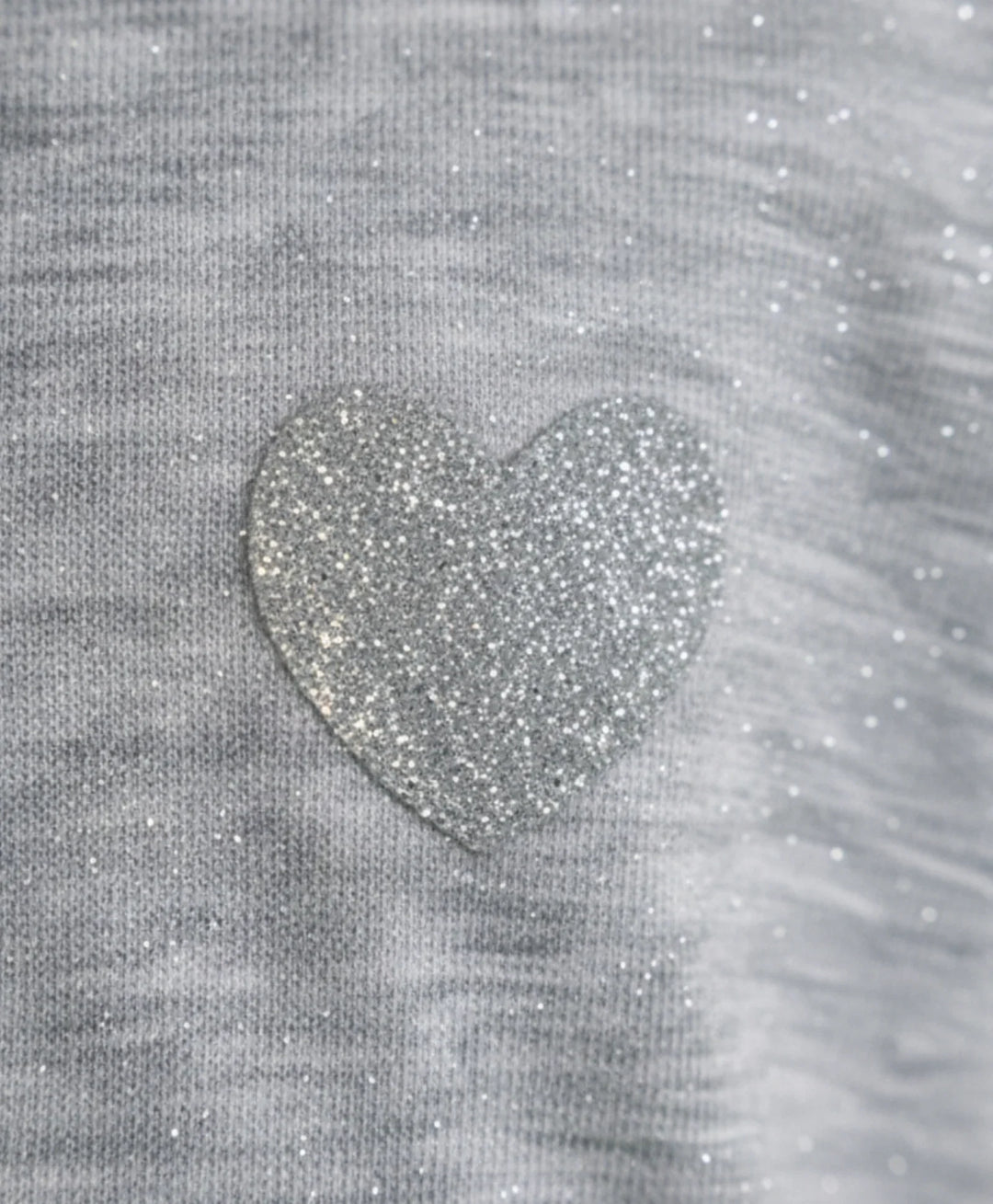Silver Heart Grey Summer Short Sleeves Girls T-Shirt - Grey