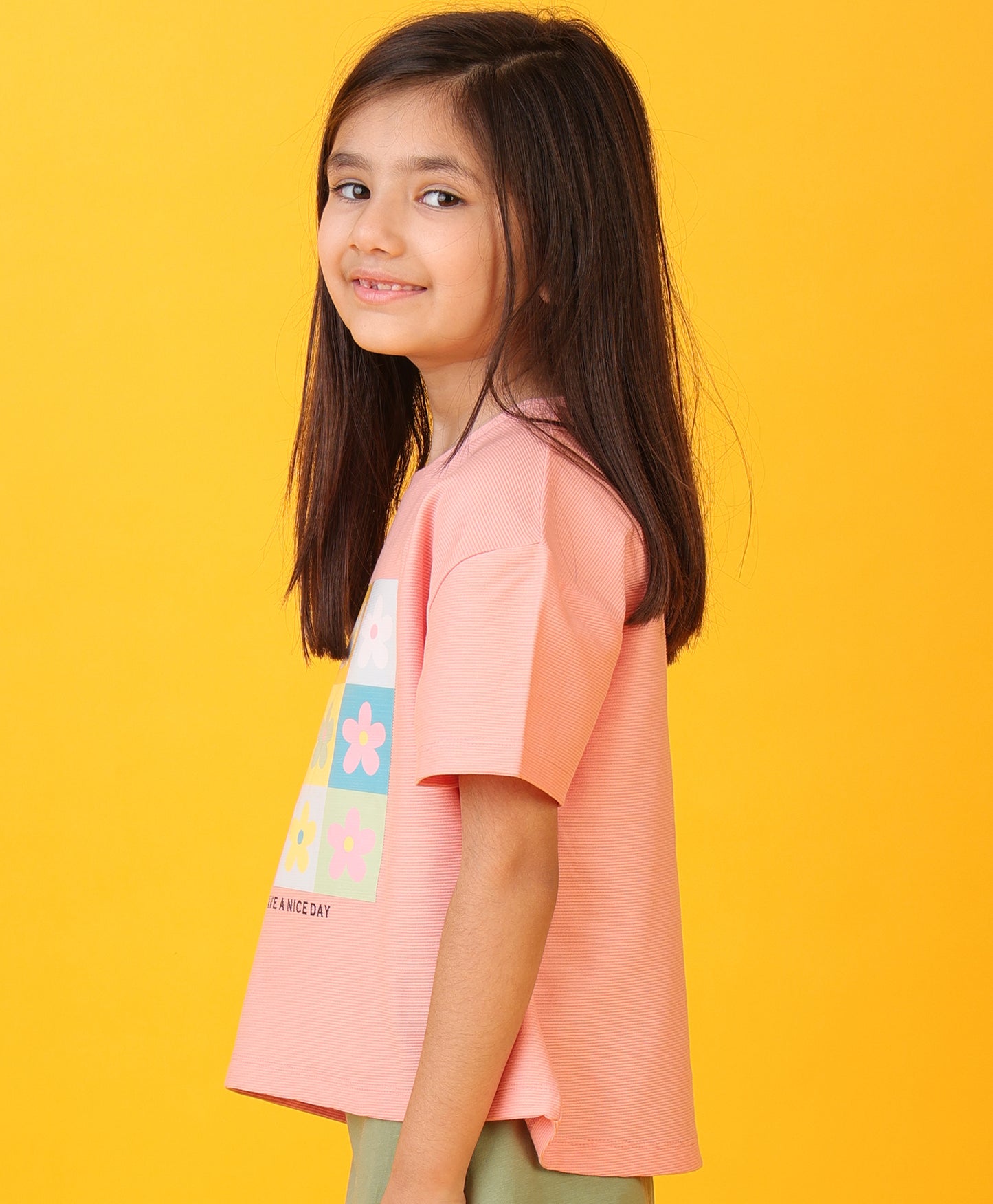 HAVE A NICE DAY PINK SUMMER GIRLS T-SHIRT - PINK