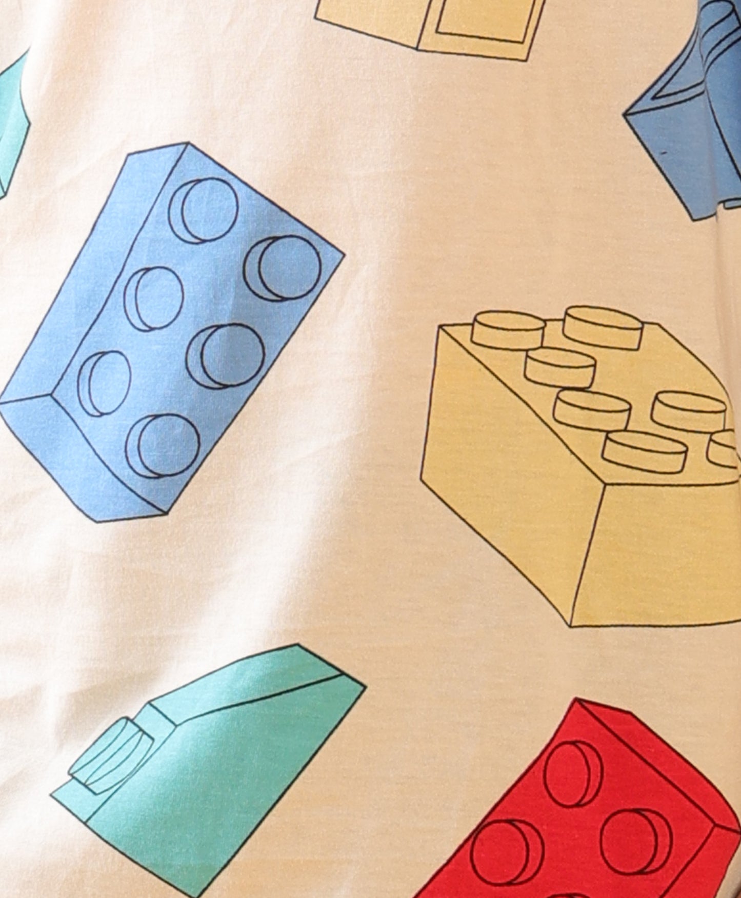 BLOCK BUILDER TEAL SLEEPWEAR SHORT SET - WHITE/TEAL