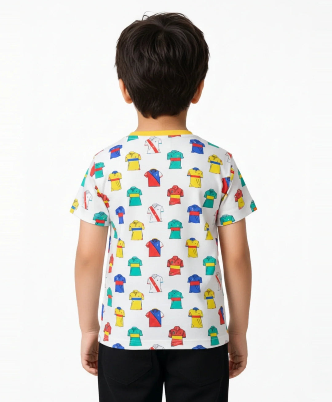 Polo Print Short Sleeves Boys T-Shirt - Off White