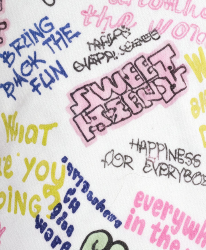 Colorfull Happiness Short Sleeves T-Shirt - White