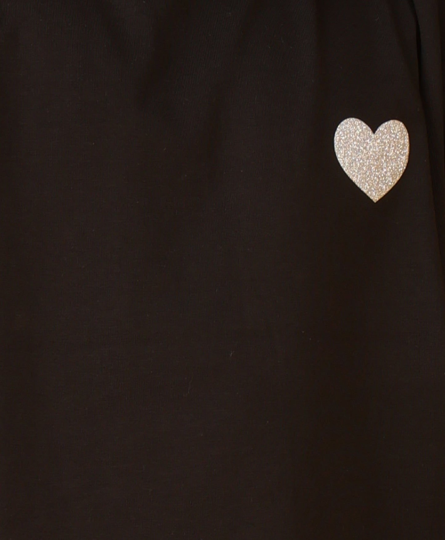 BLACK HEART SHORT SLEEVES SUMMER T-SHIRT - BLACK