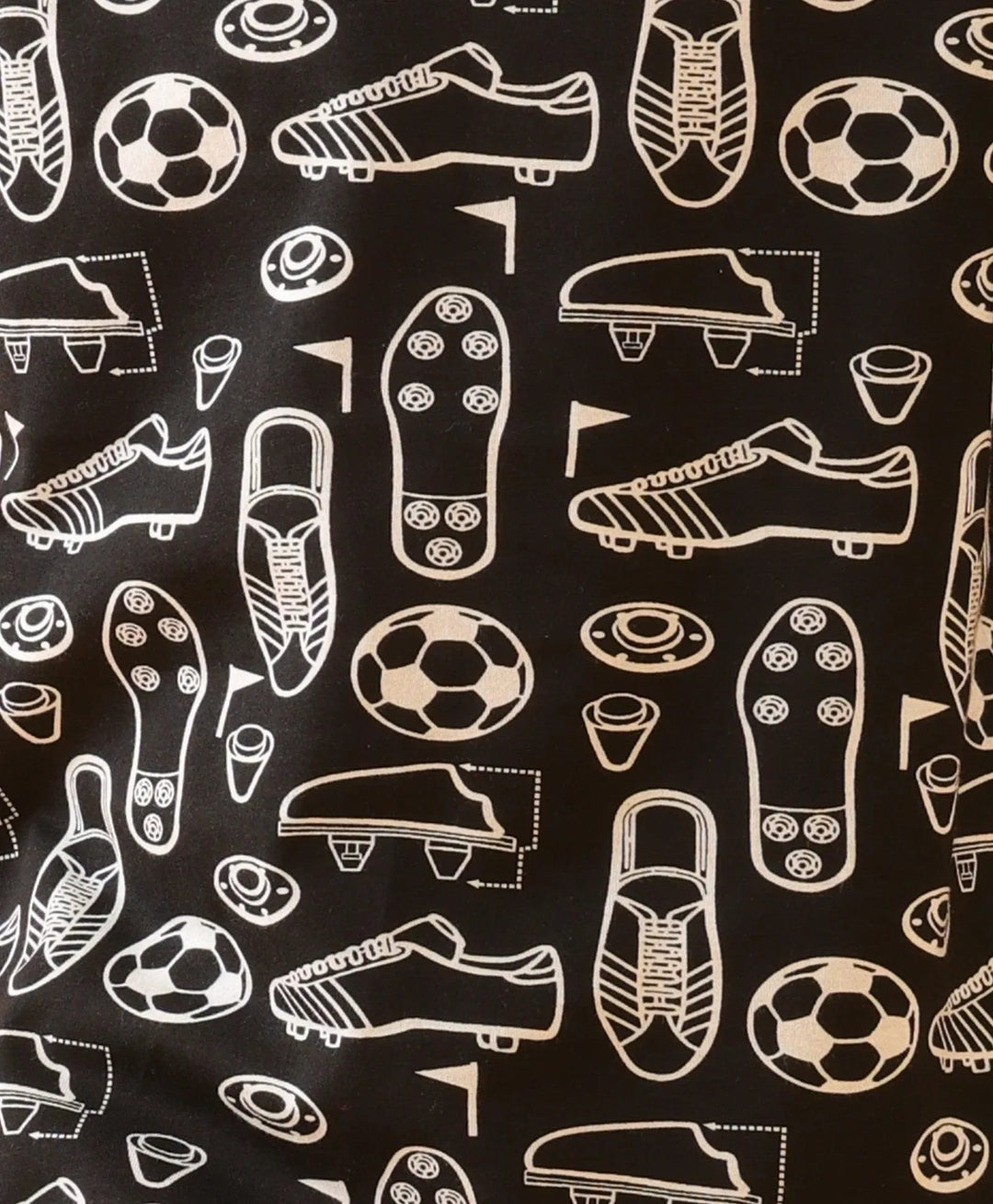 FOOTBALL SHOES SUMMER T-SHIRT SHORTS SET - BLACK - Anthrilo 