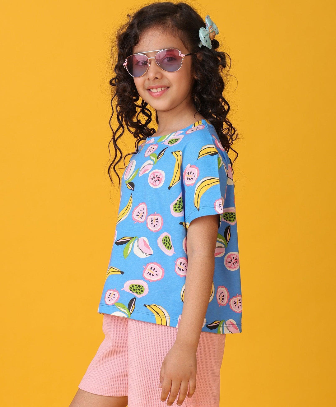 Banana Berry Summer Girls T-Shirt - Blue
