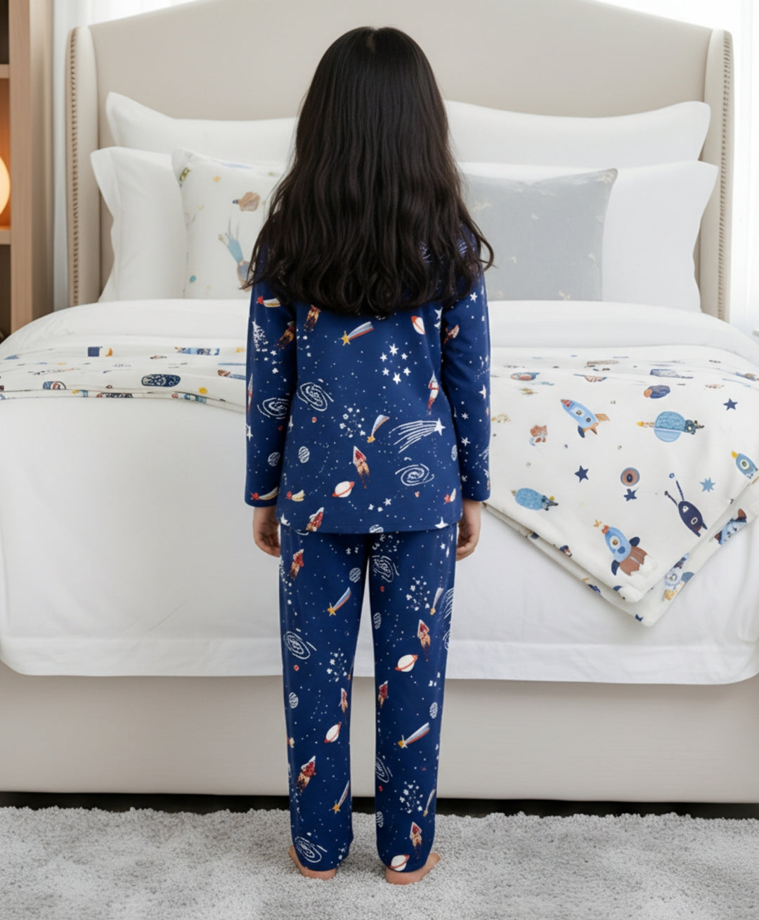 Solar System Dreams Long Sleeves Pyjama Set - Blue