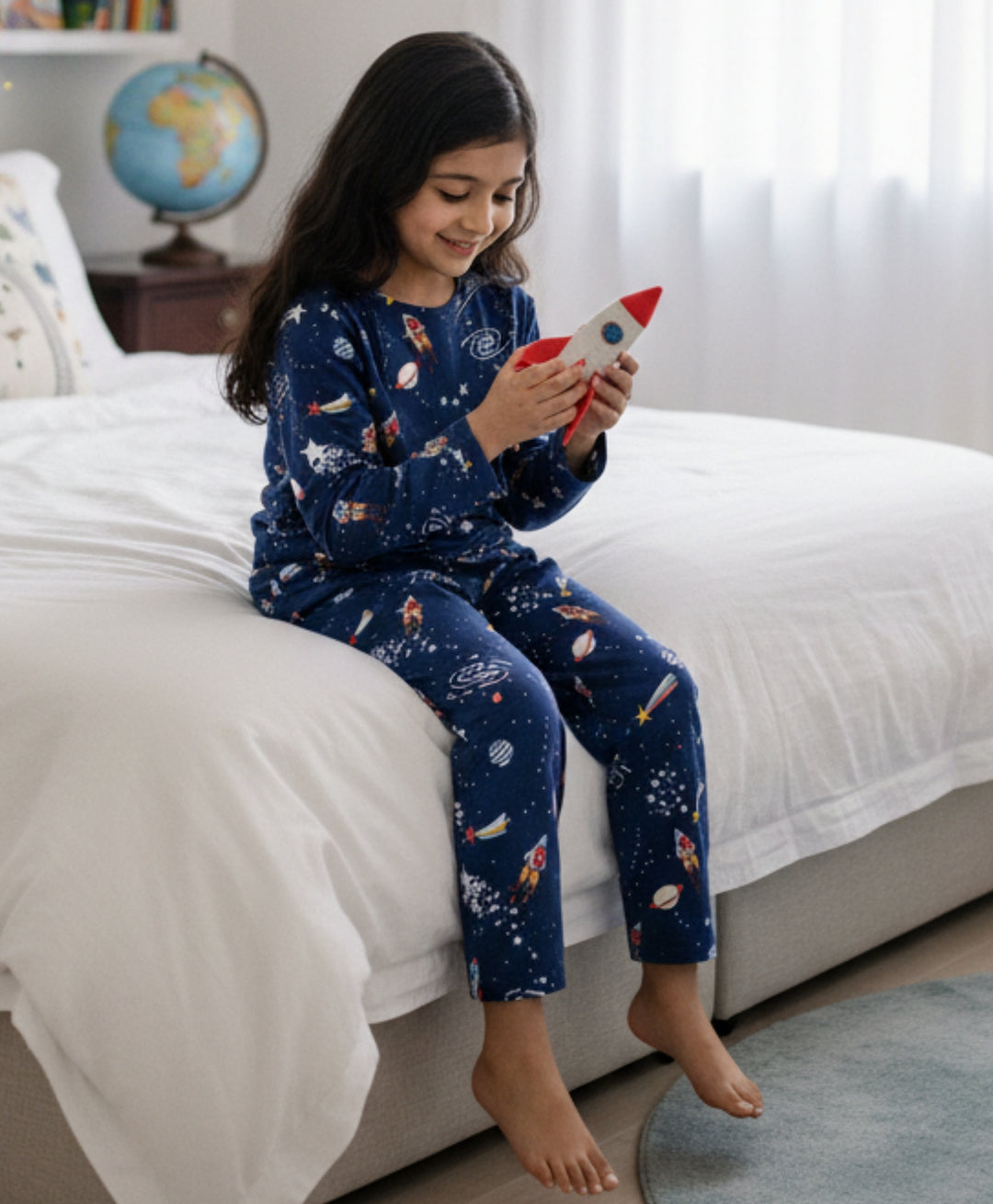 Solar System Dreams Long Sleeves Pyjama Set - Blue