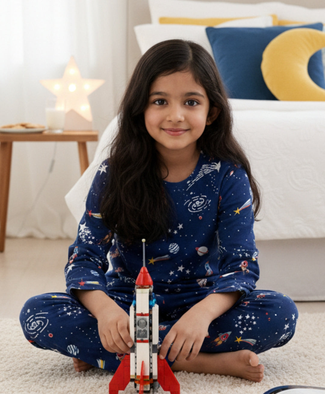 Solar System Dreams Long Sleeves Pyjama Set - Blue