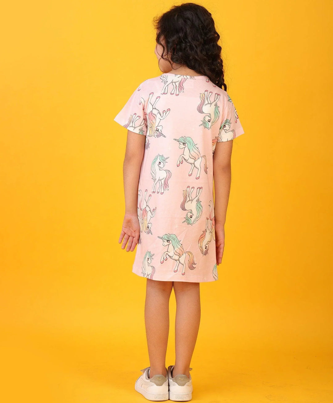 UNICORN STAR PRETTY PINK CASUAL DRESS - PINK - Anthrilo 