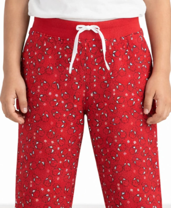 Spider Print Summer Boys Jogger - Red