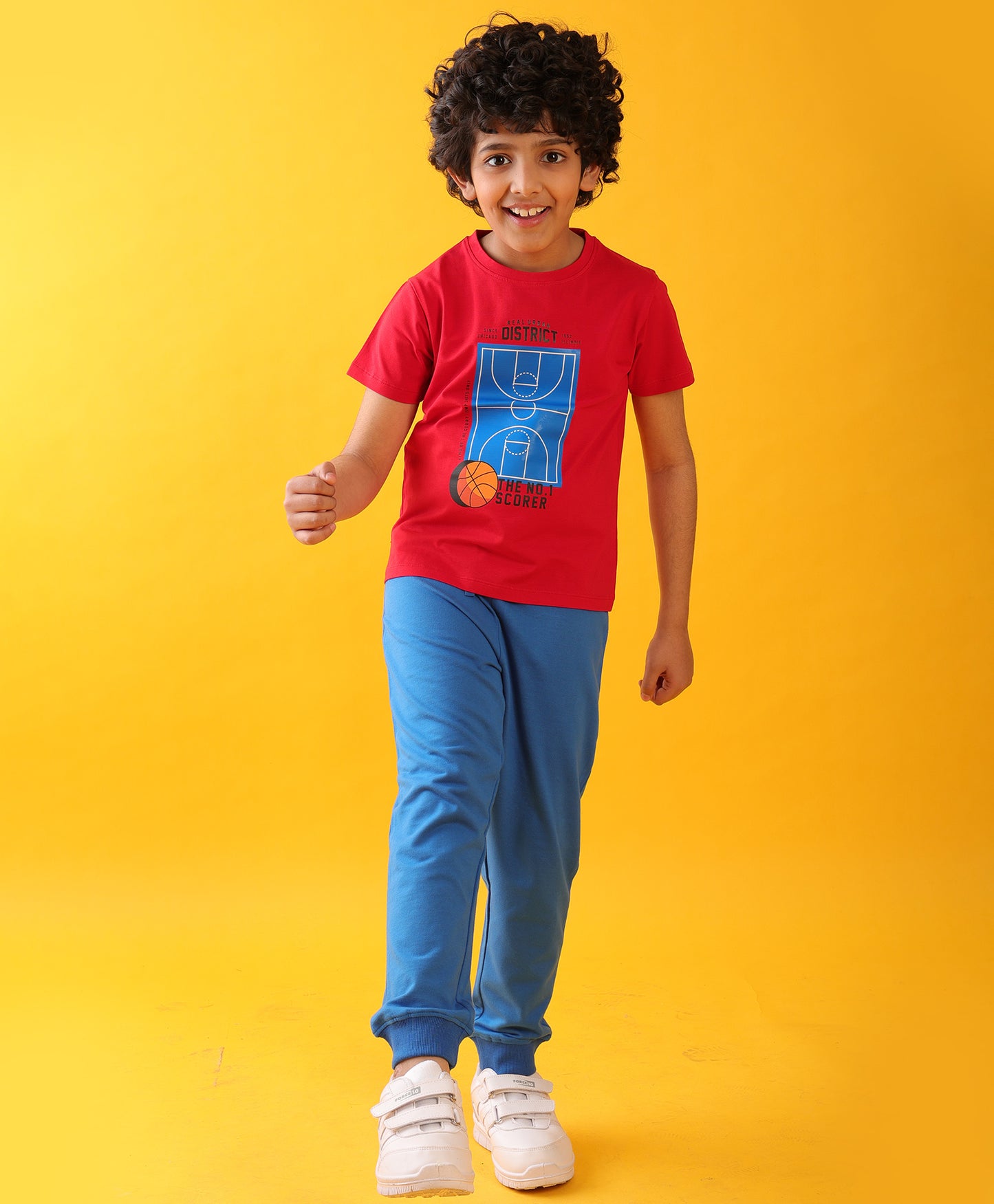 SCORRER RED ROYAL SUMMER JOGGER SET - RED/ROYAL