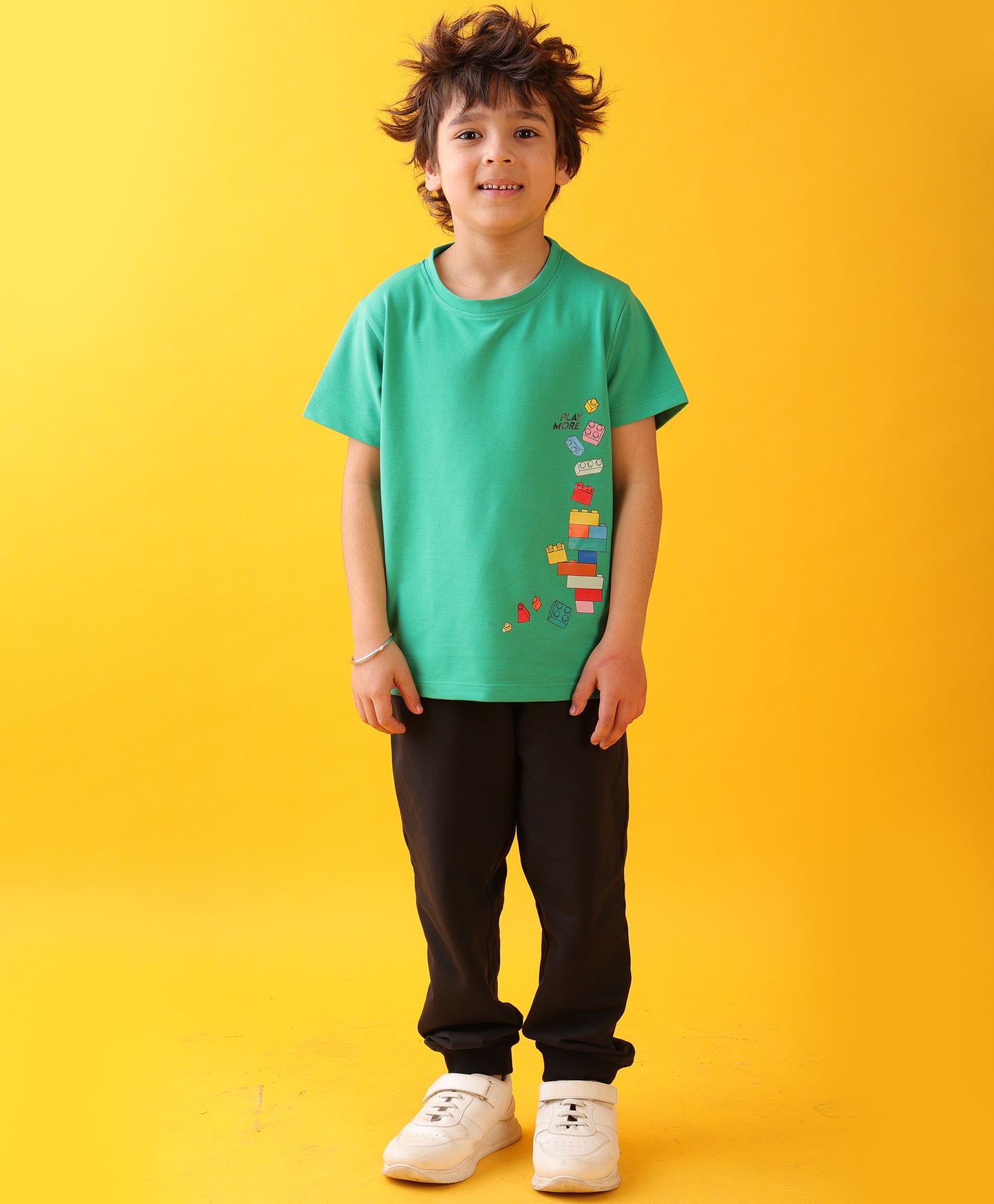 PLAY GREEN BLACK BOYS SUMMER JOGGER SET - GREEN/BLACK