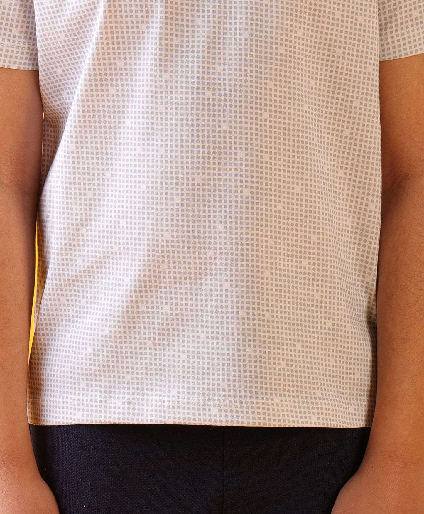 CHECK WHITE DENIM TEXTURED SHORTS SET - WHITE/DENIM