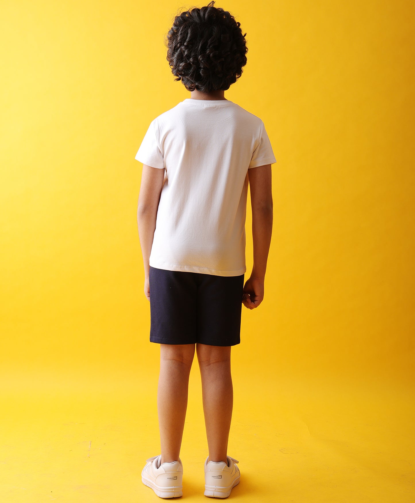 FOOTBALL DENIM BOYS SHORTS SET - WHITE/DENIM