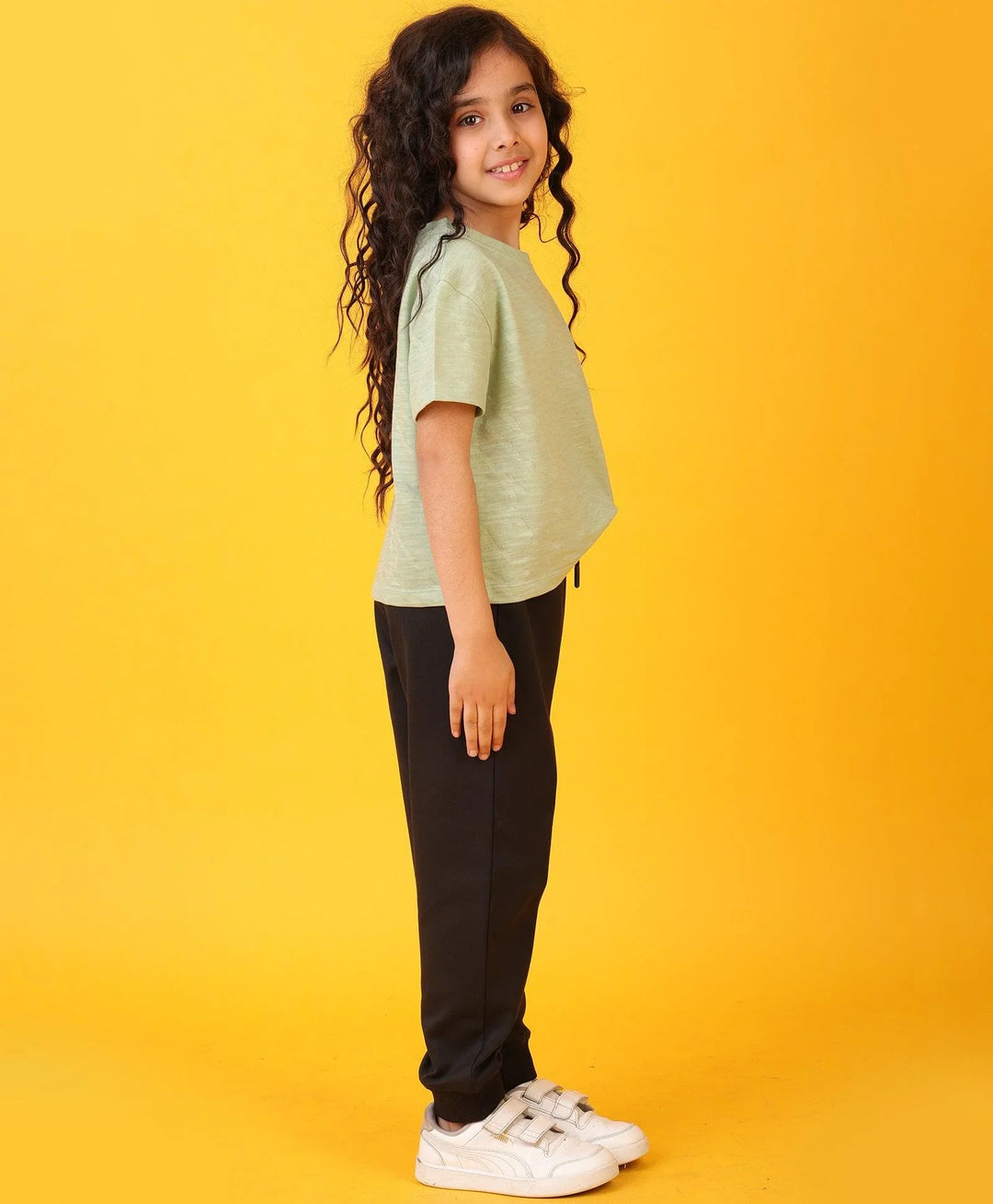 GREEN JACQUARD BLACK HEART SUMMER JOGGER SET - GREEN/BLACK - Anthrilo 
