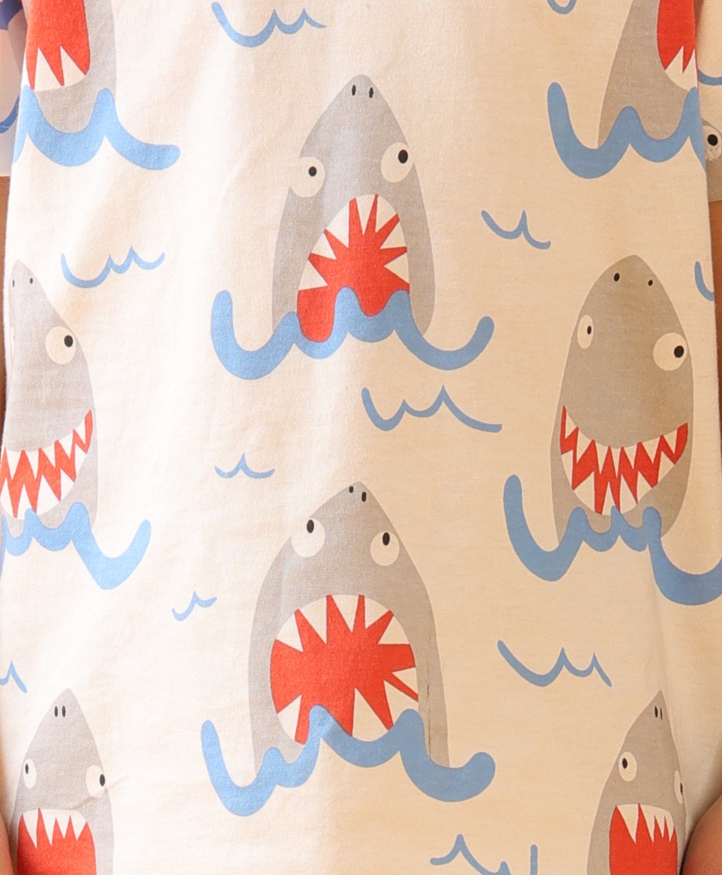 SHARK ECRU SHORTS SUMMER SET - OFF WHITE