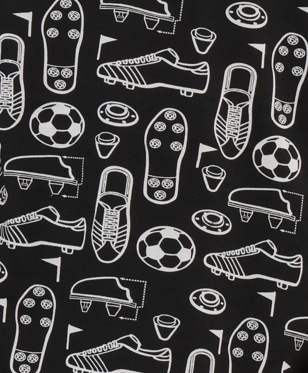 FOOTBALL SHOES SLEEPWEAR SHORTS SET - BLACK - Anthrilo 