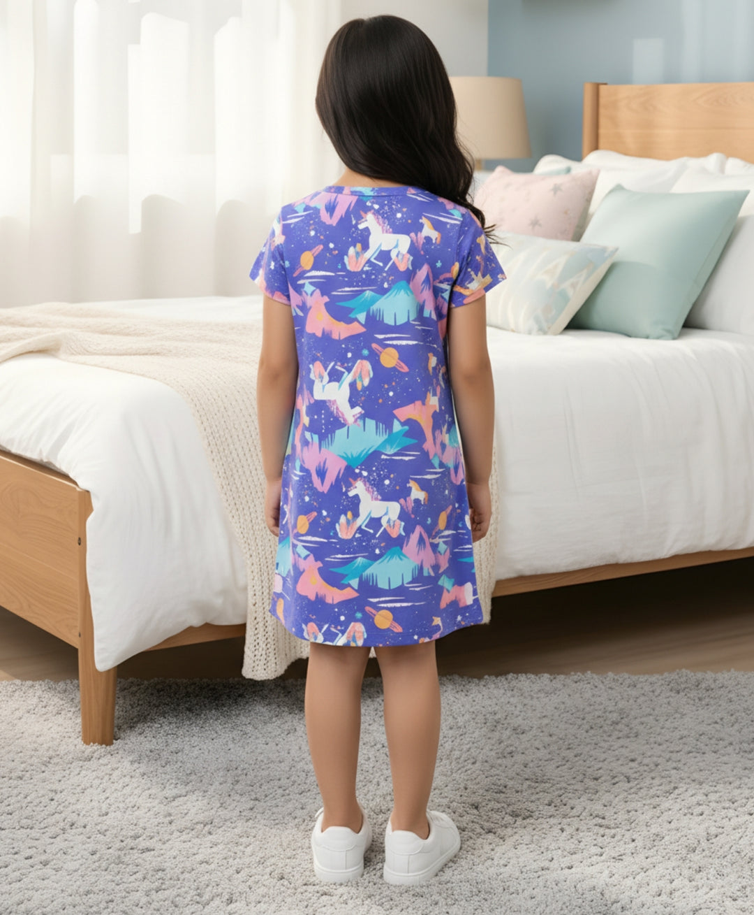 Unicorn Planet Casual Dress - Purple