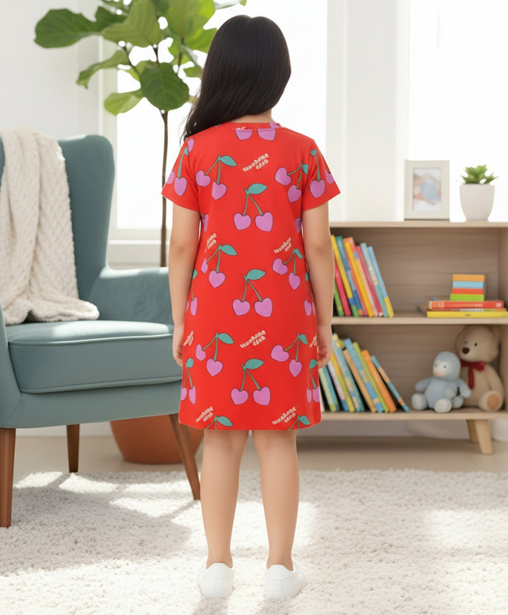 Cherry Red Casual Dress - Red