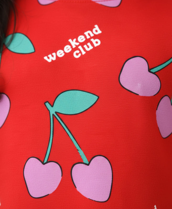 Cherry Red Casual Dress - Red