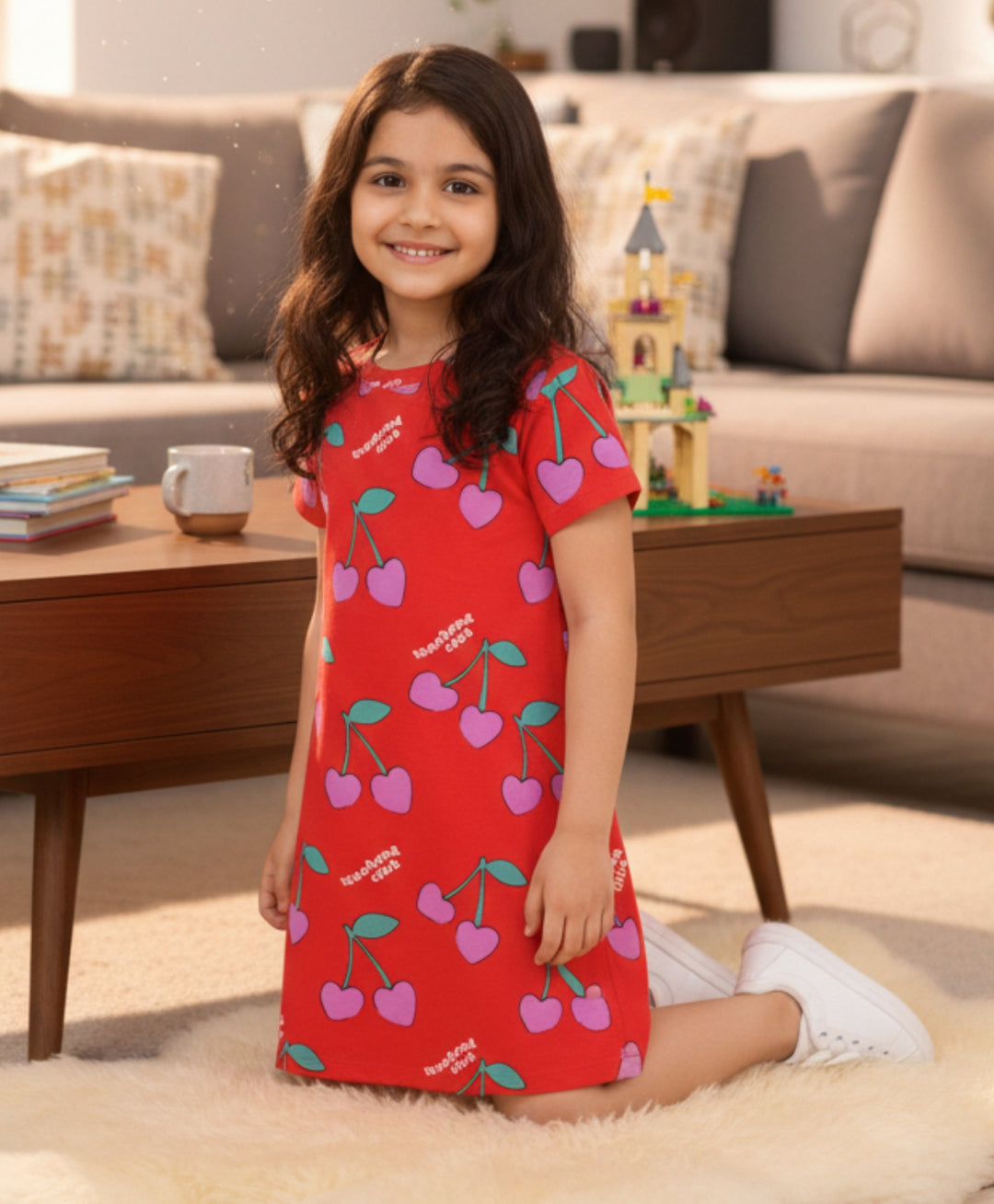 Cherry Red Casual Dress - Red