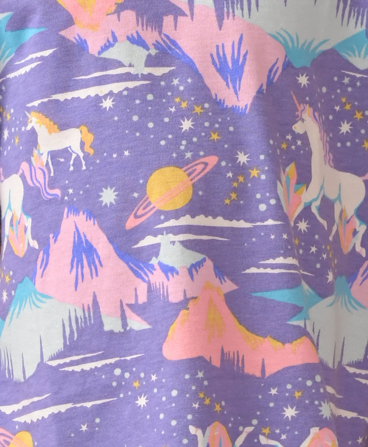 UNICORN PLANET BLACK HEART LEGGING SET - PURPLE/BLACK - Anthrilo 