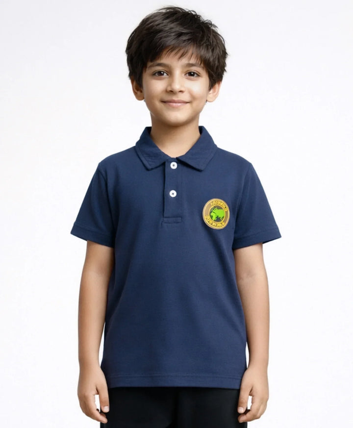 Navy Polo Summer Boys T-Shirt - Navy