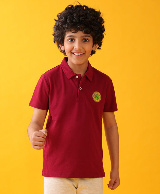 MEHROON POLO SUMMER BOYS T-SHIRT - MEHROON