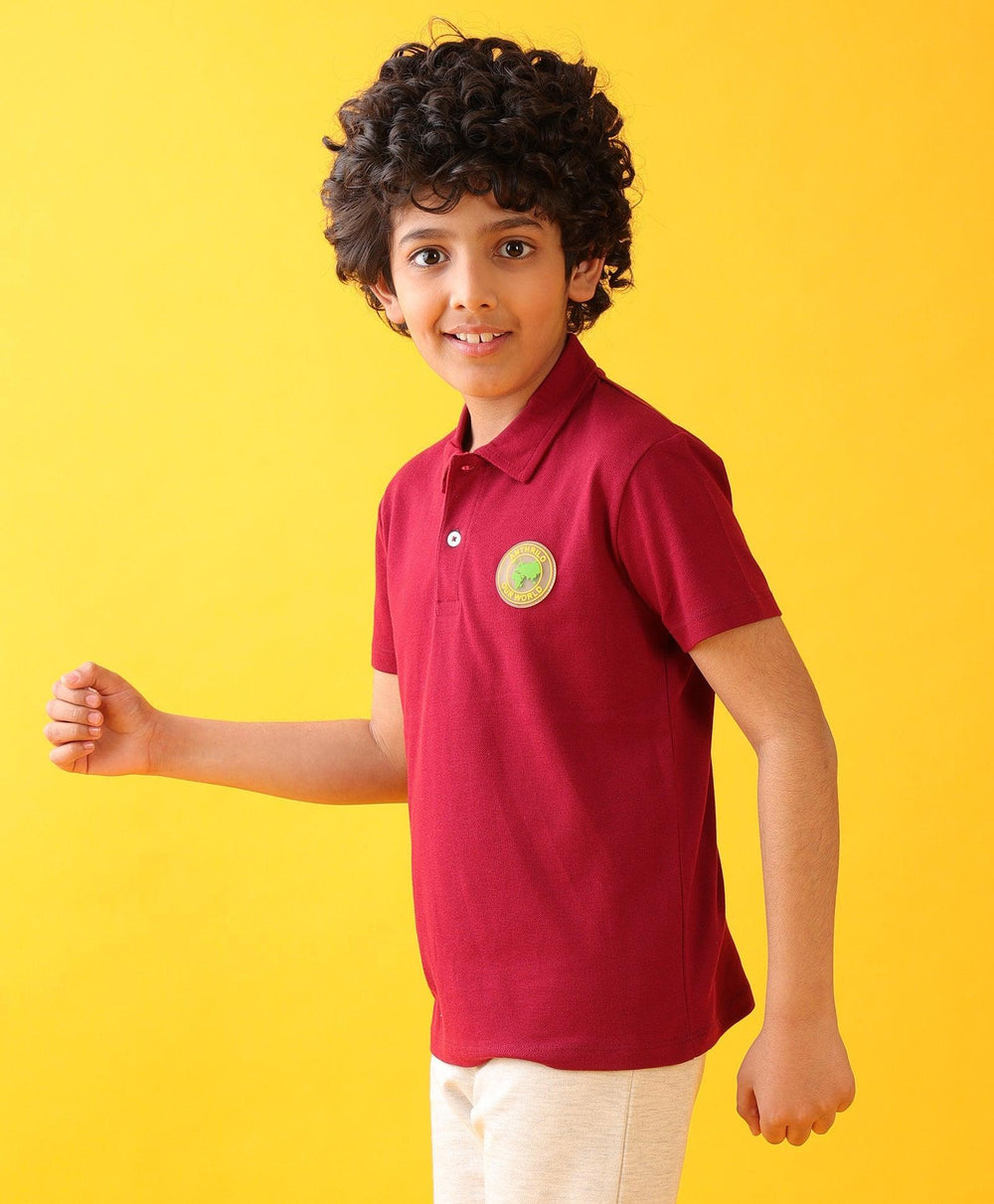 MEHROON POLO SUMMER BOYS T-SHIRT - MEHROON - Anthrilo 