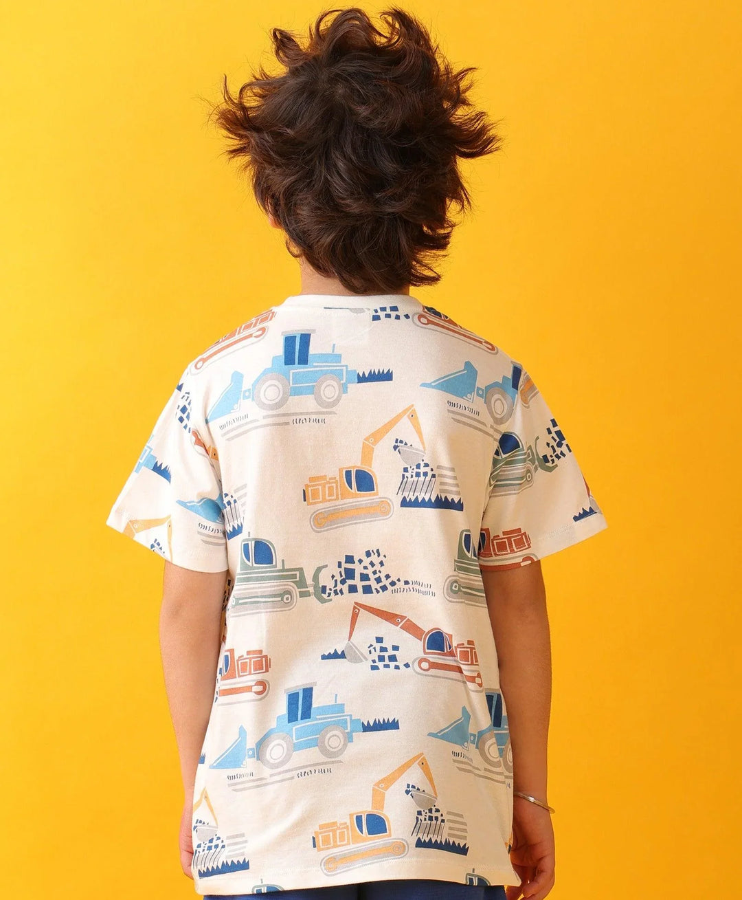 DIGGER SUMMER BOYS SHORT SLEEVE T-SHIRT - WHITE - Anthrilo 